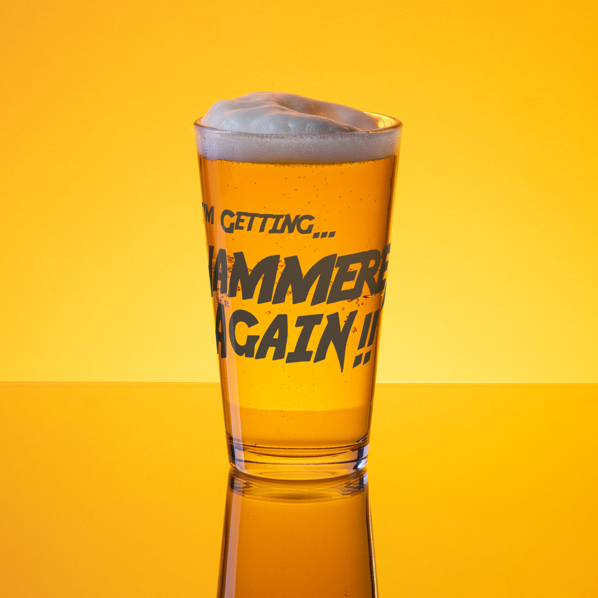 Getting Hammered Again! - Shaker pint glass - Four Wheel Drive ROCK